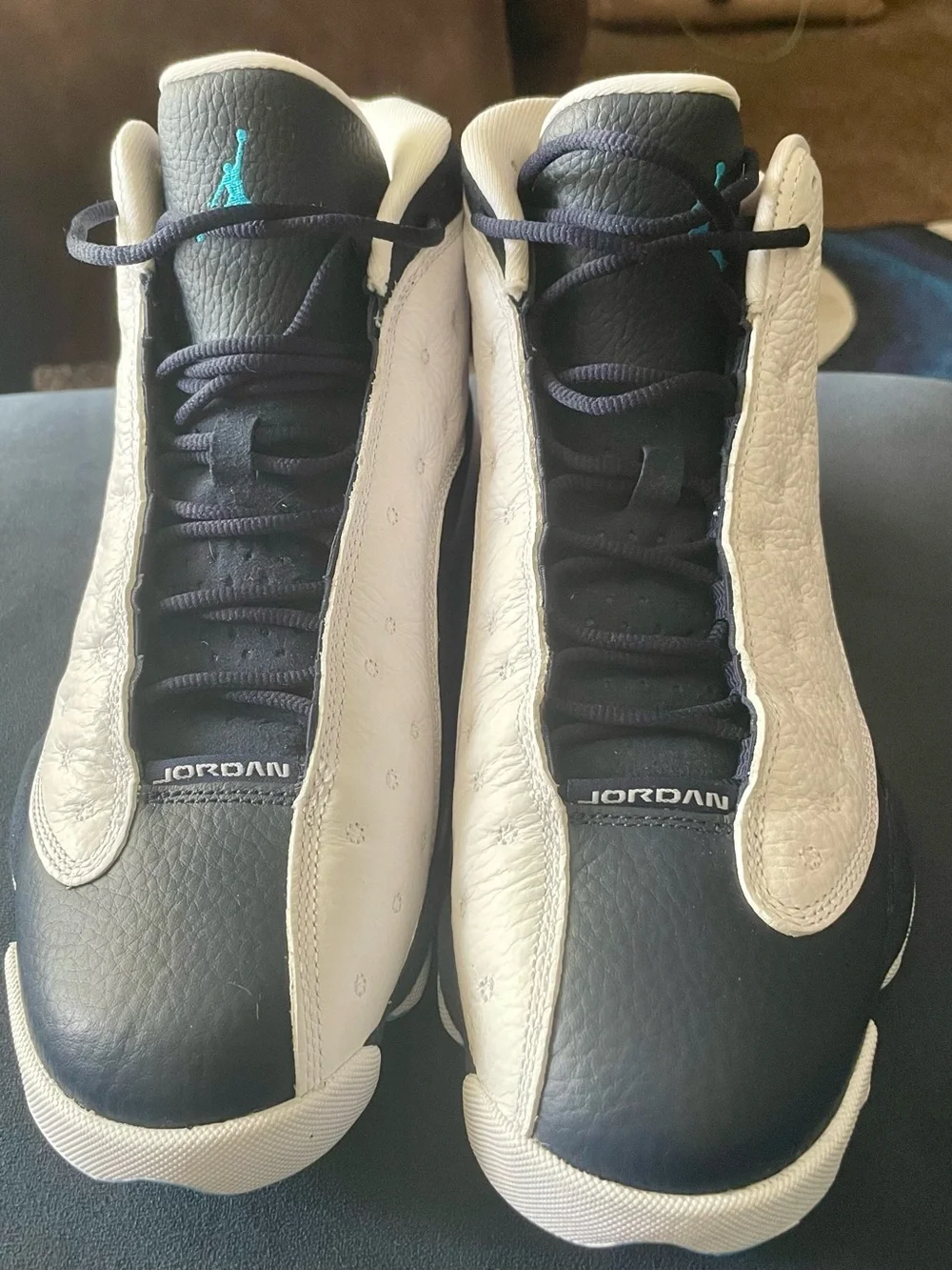 Jordan Men’s Basketball Shoes Size 10 Black White Teal